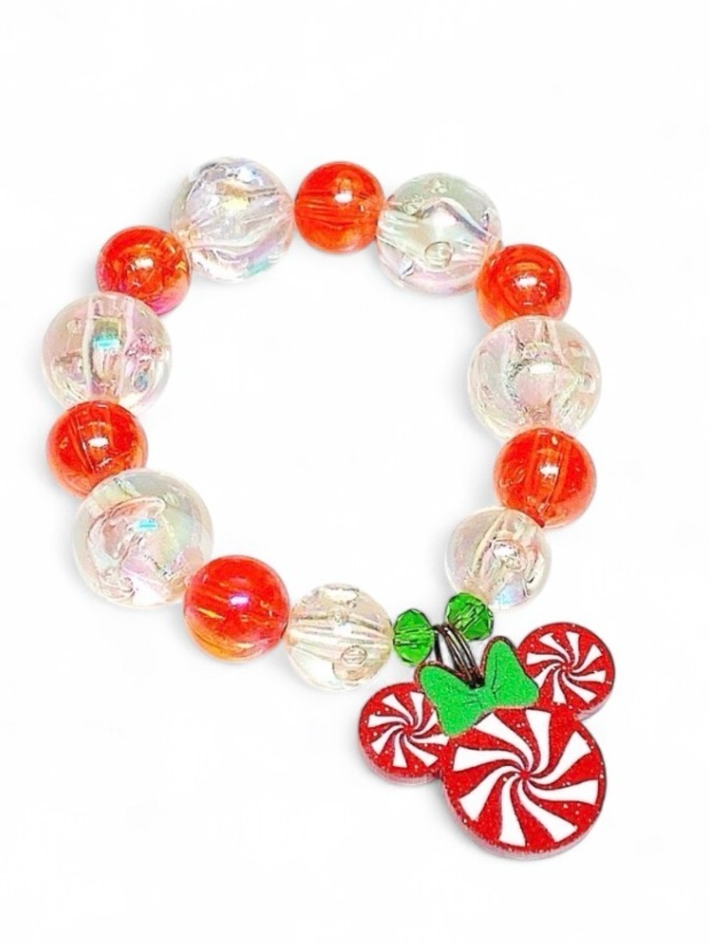 Disney Peppermint Minnie Mouse Inspired Holiday Bracelet